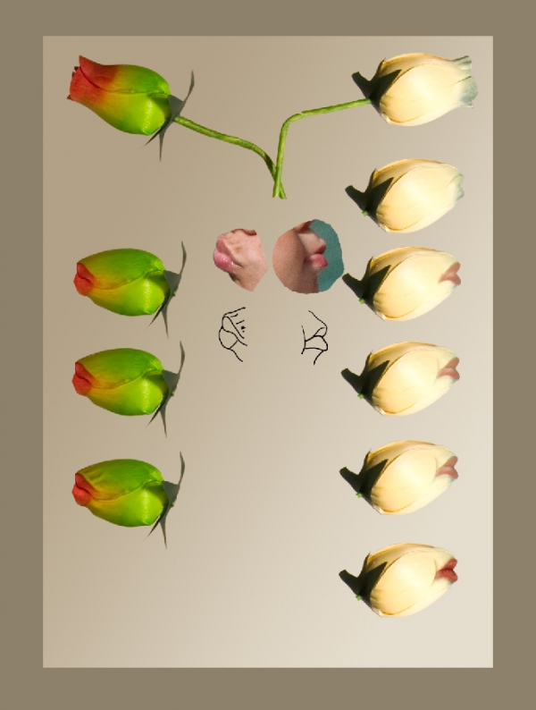 Creation of Kissed by a rose: Step 1